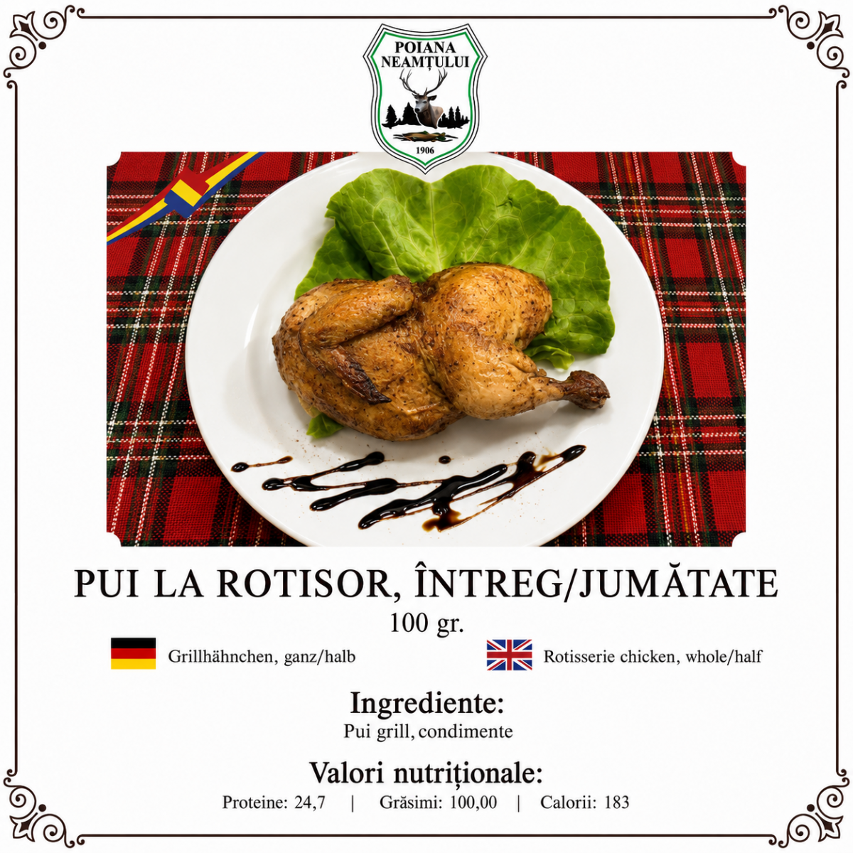 Pui la rotisor
