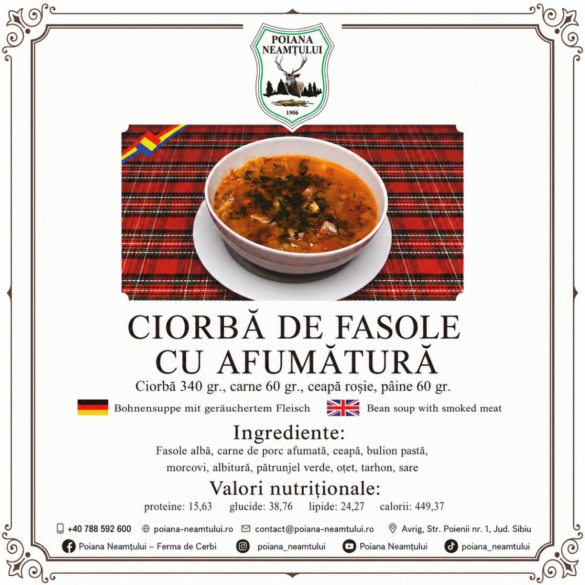 Ciorbă de fasole cu afumătură