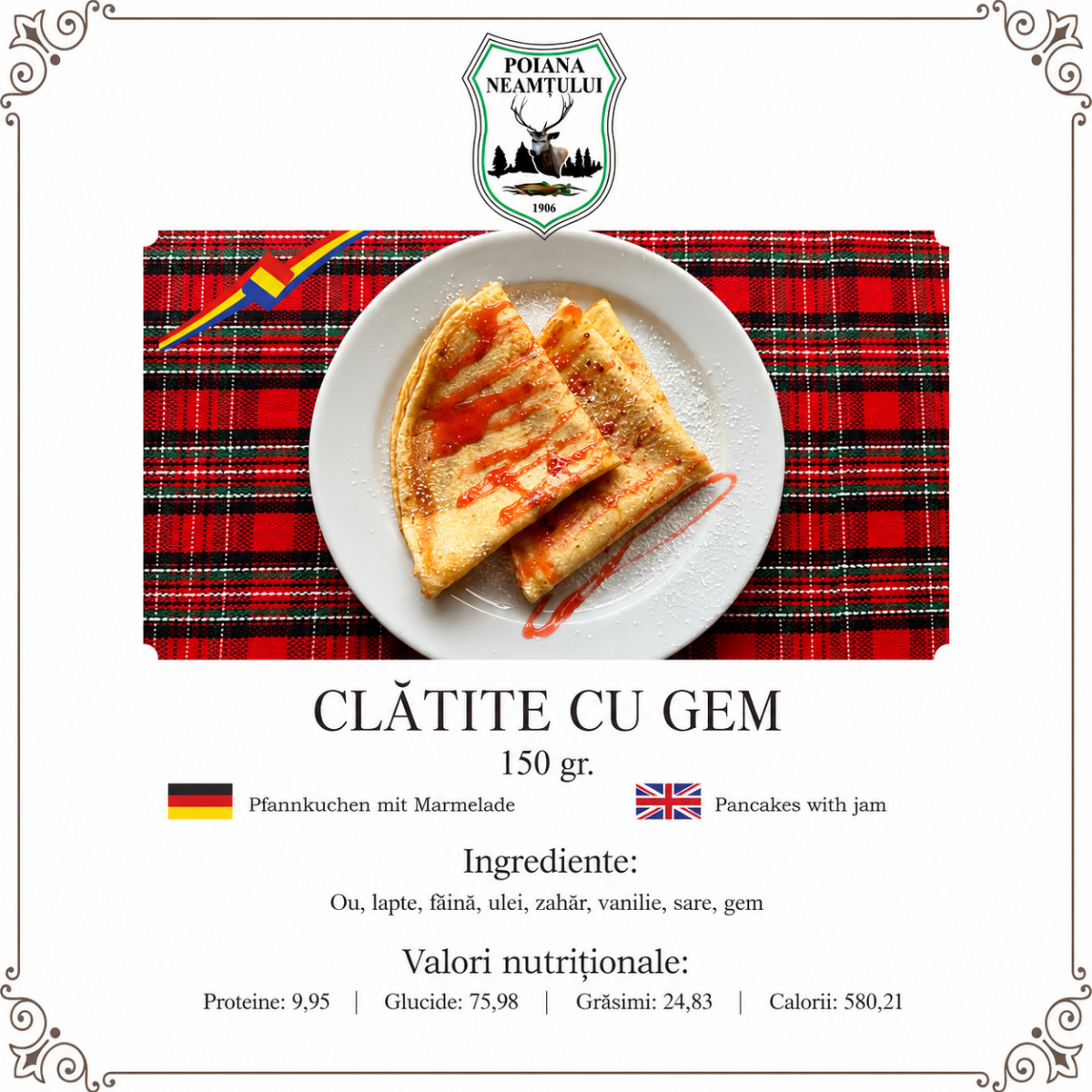 Clătite cu gem